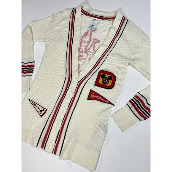 Disney 50th Anniversary Vault Collection Pennants Cardigan Sweater Retro 2022 Sm - Picture 4 of 11